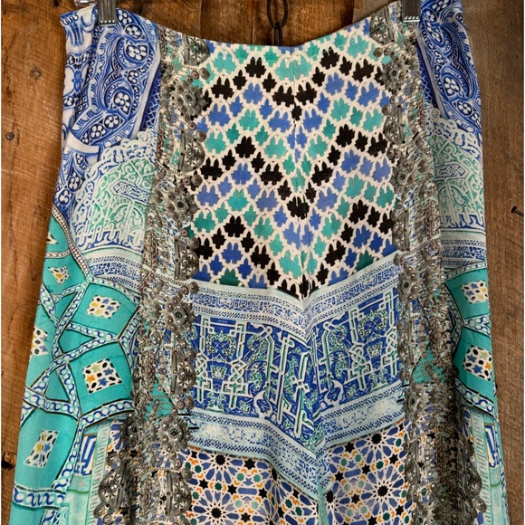 Camilla Wide Leg Sultans Gate Silk Pants - Size Small - Picture 2 of 14